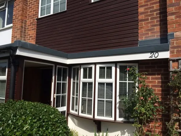 Completed waterproofed porch and bay roof refurbishment